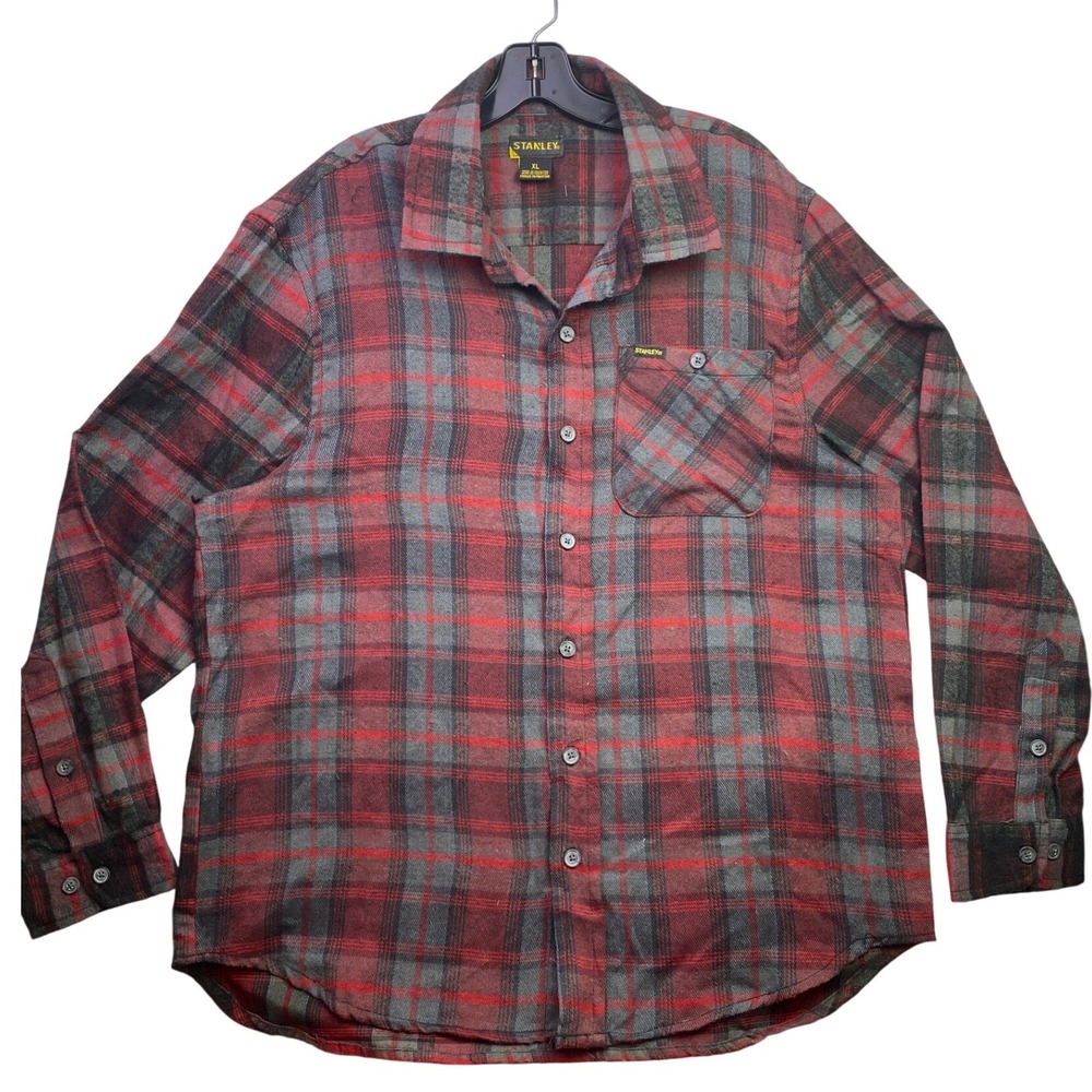 Stanley Shirt Mens Extra Large Plaid Flannel Workwear Chore Country Streetwear
